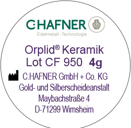 Orplid Keramik Lot CF 950, 4g