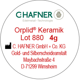 Orplid Keramik Lot 880, 4g