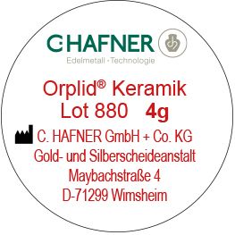 Orplid Keramik Lot 880, 4g
