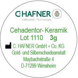 Cehadentor Keramik Lot 1110, 3g